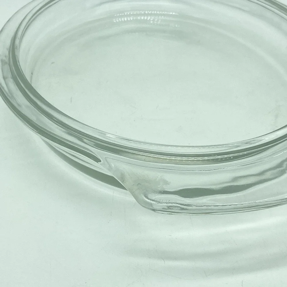 Clear Glass Oval Casserole Lid Vintage Replacement Baking Dish Cover Retro